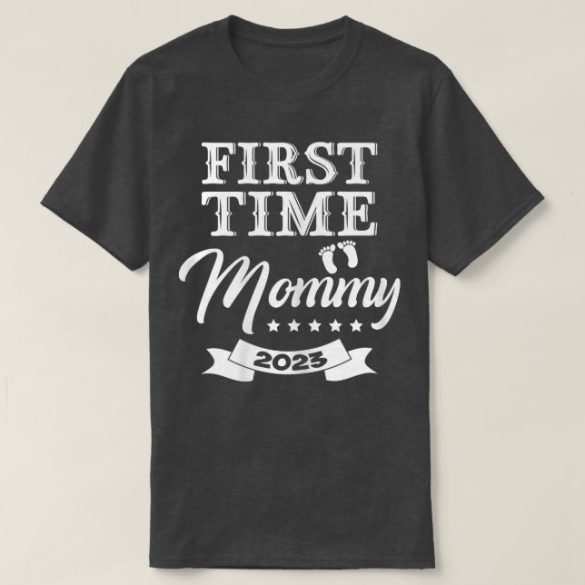 T-shirt Femme première maman 2023 Nouvelle maman Grossesse (Design devant)