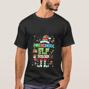 T-shirt Femme Préscolaire Elfe Squad de Noël Light Suit St