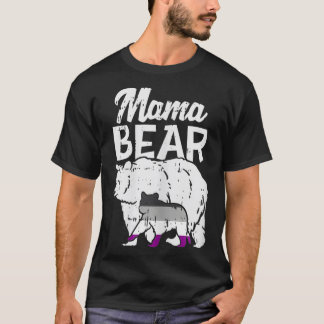 T-shirt Femme Pride sexuelle Mama Porte Ace Drapeau LGBTQ 