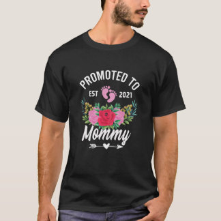 T-shirt Femme Promue À Maman Est 2021 Nouvelle Maman D'Un