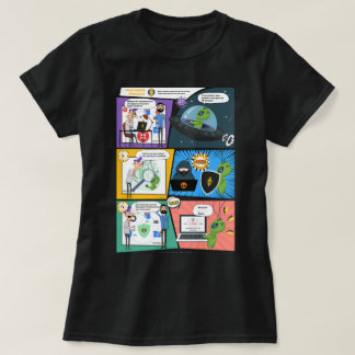 T-shirt femme protectrice de la BD noire