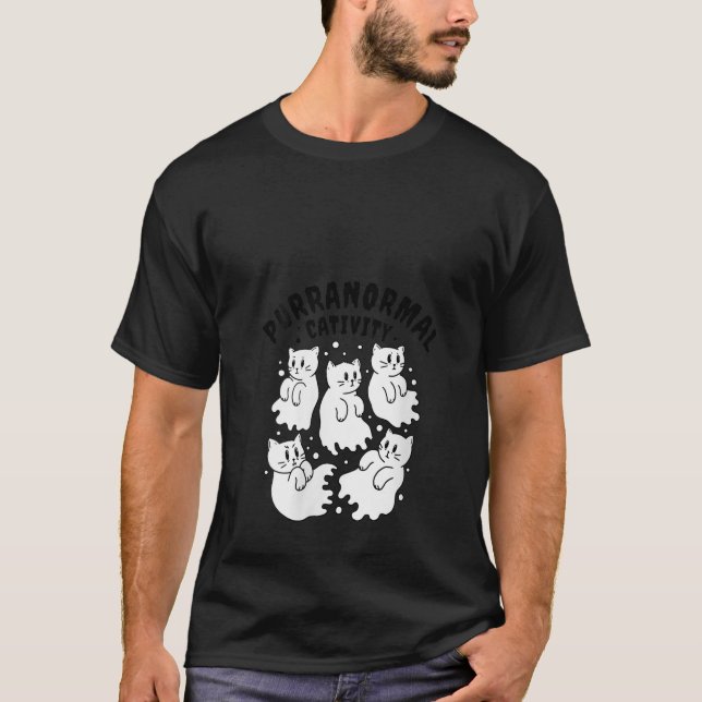 T-shirt Femme Purranoro Cativité Cute Chat Fantômes Carto (Devant)