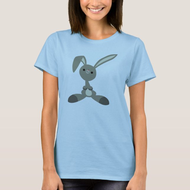 T-shirt Femme Rabbit Cartoon Curieux (Devant)
