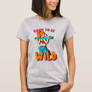 T-shirt Femme Redneck Née Pour Être Sauvage