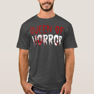 T-shirt Femme Reine De L'Horreur Drôle Halloween Fan Scann