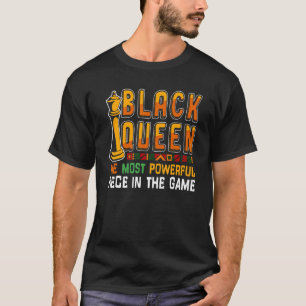 T-shirt Femme Reine Noire Les échecs les plus puissants Am