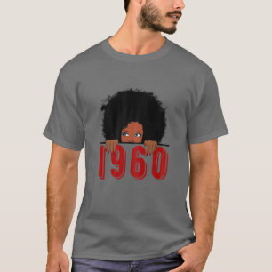 T-shirt Femme Reine Noire Née En 1960 60E Ancien Aweso