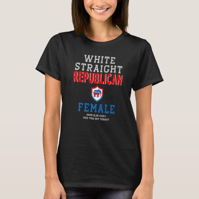 T-shirt Femme républicaine droite blanche (Devant)