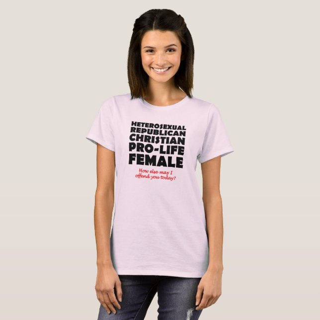 T-shirt Femme républicaine offensive Humour-chemise chréti (Devant entier)
