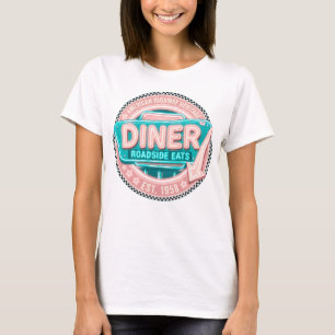 T-Shirt Femme Rétro Diner Roadside Eats 1958