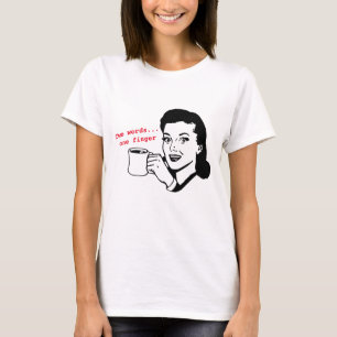 T-shirt Femme rétro Sarcastique deux mots un doigt