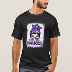 T-shirt Femme Rheumatoid Arthrite Guerrier Messy Bun Leop