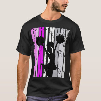 T-shirt Femme rose Chevaucher Anniversaire Rétro Silhouett
