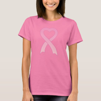 T-shirt femme rose Heart Ribbon