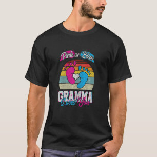 T-shirt Femme Rose Ou Bleu Gramma Vous Aime Révéler Le Sex