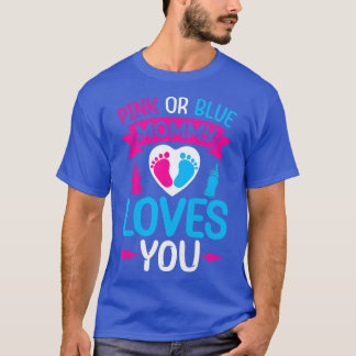 T-shirt Femme Rose ou Bleu Maman t'aime - Maman à être