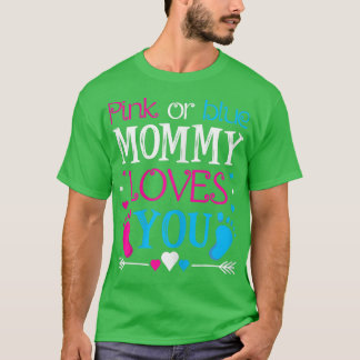 T-shirt Femme Rose ou Bleu Maman t'aime - Maman à être