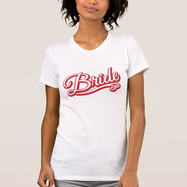 T-shirt Femme Rouge et Blanc (Devant)