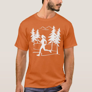 T-shirt Femme Runner jogger forêt course cross-country cad