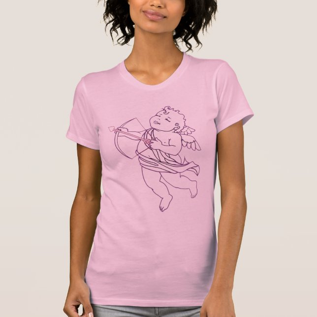 T-shirt femme Saint-Valentin chemises cupides sur  (Devant)