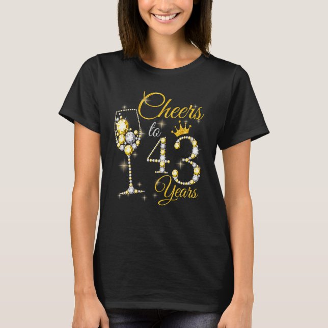 T-shirt Femme Salue À 43 Ans 43ème Anniversaire Reine (Devant)