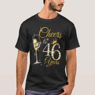 T-shirt Femme Salue À 46 Ans 46e Anniversaire Reine