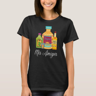 T-shirt Femme Sarcastique tendance Hommes Mis Amigos Tequi