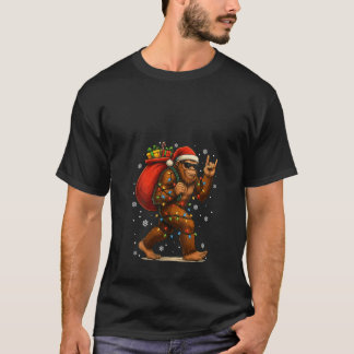 T-shirt Femme Sasquatch Croyez Drôle Santa Bigfoot Chris