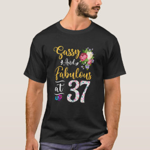T-shirt Femme Sassy & Fabuleux Floral À 37 Ans 37t