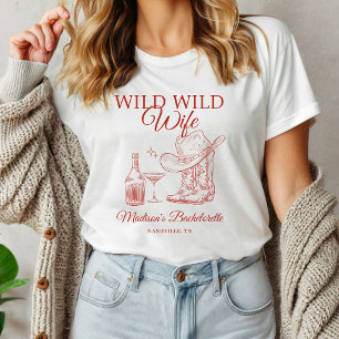 T-shirt Femme Sauvage Sauvage Enterrement de Vie de Jeune