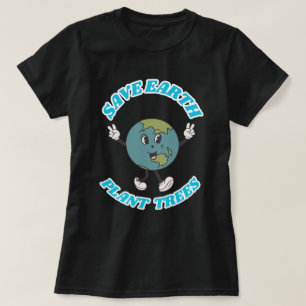 T-shirt femme Save Earth Plantes Trees