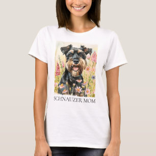 T-shirt femme - Schnauzer Mom Watercolor Tee