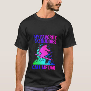 T-shirt Femme Ski Papa Sweater Fête des pères favori Ski B