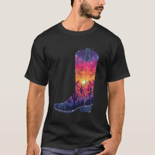 T-shirt Femme Sky Cowgirl Boot Desert Sunset Dreamers Boh