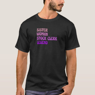 T-shirt Femme Soeur Femme Stock Greffière Légende Finance