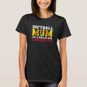 T-shirt Femme softball maman comme une maman ordinaire seu