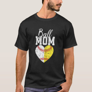 T-shirt Femme Softball Maman pour femmes Pitcher Catcher M