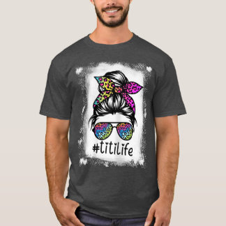 T-shirt Femme Titi Life Bleached Titi Life Tie Dye Leopard