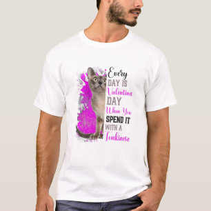 T-shirt Femme Tonkinese Chat Maman Valentines Jour Chat Ma