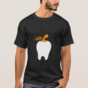 T-shirt Femme Tooth Citrouille Dental Maman Facile Hallowe