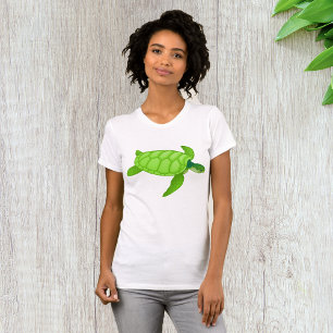 T-shirt femme tortue verte