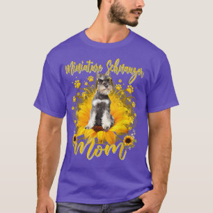 T-shirt Femme Tournesol Miniature Schnauzer Maman Amoureux