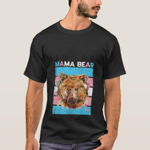 T-shirt Femme Trans Mama Ours Aquarelle Transgenre Maman