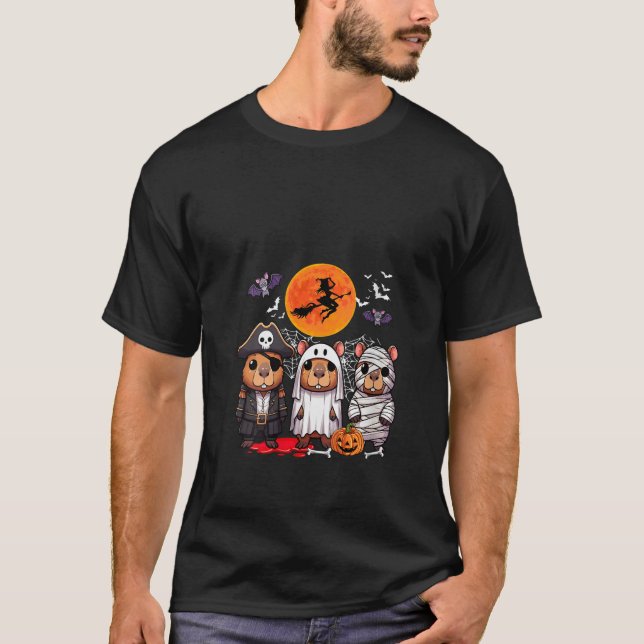 T-shirt Femme Trois Drôle Capybaras Costume Pirate Boo Mu (Devant)