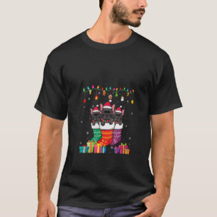 T-shirt Femme trois Français Bulldog dans Sock Funny Boys 