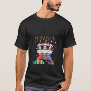 T-shirt Femme Trois Rat Terrier Chien dans Sock Funny Boys