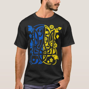 T-shirt Femme Ukraine Emblème national Armoiries avec F