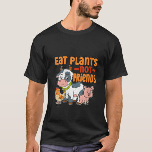 T-shirt Femme Vegetari Manger Plantes Pas amis Drôle Veget