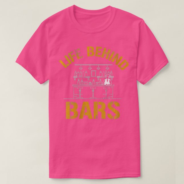 T-shirt Femme Vie Derrière Les Bars Amusant Bartender Pris (Design devant)