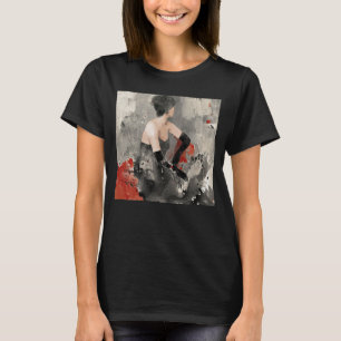 T-shirt Femme vintage sauvage d'aquarelle d'Apple
